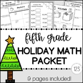 Fifth Grade Holiday Math Packet