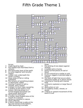 Houghton Mifflin Reading 5th Grade Crossword Puzzles Full Year | TpT