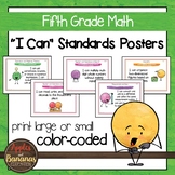 Fifth Grade MATH Common Core "I Can" Classroom Posters