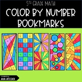 Fifth Grade Math Color by Number Bookmarks
