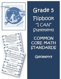 Fifth Grade Math Common Core Geometry I Can Cards