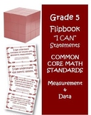 Fifth Grade Math Common Core Measurement and Data I Can Cards