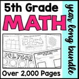 5th Grade Math Curriculum Bundle, Guided Daily Interventio
