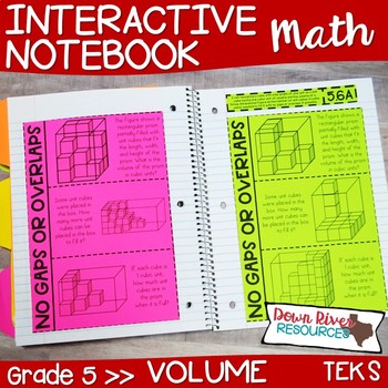 Preview of Fifth Grade Math Interactive Notebook: Volume of Rectangular Prisms (TEKS)