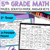 Fifth Grade Math Printable Mazes