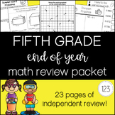 5th Grade End of the Year Math Review [[NO PREP!]] Packet