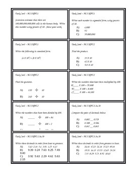 Preview of Fifth Grade Math Task Cards