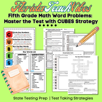 Preview of Fifth Grade Math Word Problems: Master the F.A.S.T. Test with CUBES Strategy