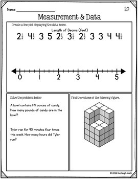 fifth grade measurement and data practice by live laugh math tpt