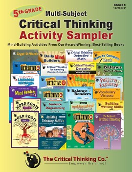 Preview of Fifth Grade Multi-Subject Critical Thinking Activity Sampler eBook