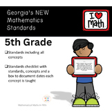 Fifth Grade NEW Math Standards | NEW Georgia Math Standard