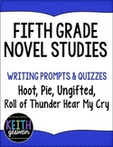 5th Grade Novel Studies Bundle: Hoot, Ungifted, Pie, Roll 