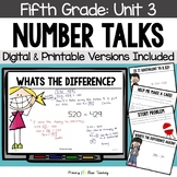 Fifth Grade Number Talks Unit 3 for Building Number Sense 