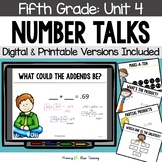 Fifth Grade Number Talks Unit 4 for Building Number Sense 