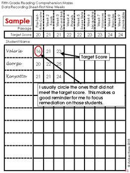 Fifth Grade Reading Comprehension Mazes Complete Set by TripletMom