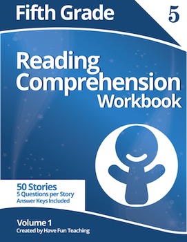 Preview of Fifth Grade Reading Comprehension Workbook - Volume 1 (50 Stories)