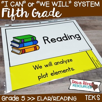 Preview of Fifth Grade Reading TEKS I Can Statements {ELAR Standards}