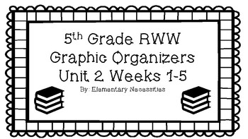 Preview of Fifth Grade Reading Wonders (Unit 2) RWW Graphic Organizers w/ Learning Target