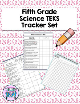 Preview of Fifth Grade Science TEKS Tracker Set