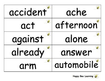 sight words for fifth graders