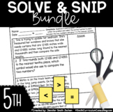 5th Grade Solve and Snip Bundle - Interactive Self-Checkin