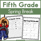 Fifth Grade Spring Break Packet