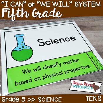 Preview of Fifth Grade Streamlined Science TEKS I Can Statements