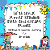 Fifth Grade Summer Math and Reading BUNDLE--5th grade summ