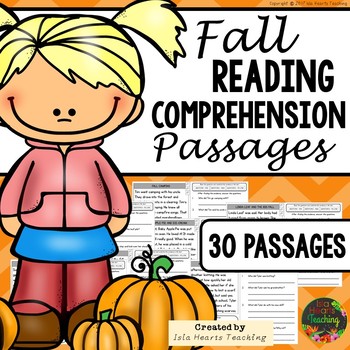 Preview of Fall Reading Comprehension Passages and Questions - Close Reading Text Evidence
