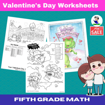 Preview of Fifth Grade Valentine's Day Worksheets Printables