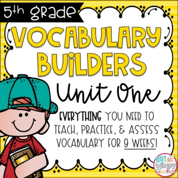 Preview of Vocabulary Builders Unit 1 FIFTH GRADE