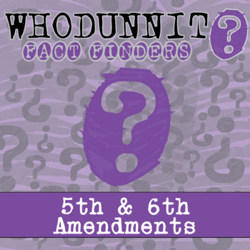 Preview of Fifth & Sixth Amendments Whodunnit Activity - Printable & Digital Game Options