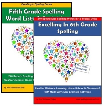 Preview of Fifth and Sixth Grade Spelling Words & Activities