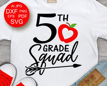 Fifth Grade Squad Svg 5th Grade Svg School Clipart Teacher Tribe Svg
