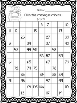 Fifties Day 1-120 Cards with Worksheets by Spring Into First Grade