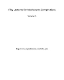 Fifty Lectures for Mathcounts Competitions Volume 1