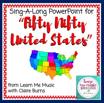Preview of Fifty Nifty United States Lyrics PowerPoint
