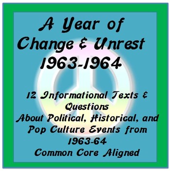 Preview of A Year of Change:1963 to 1964- Informational Texts for Middle School Common Core