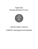 Fight Club First 3 lessons | Quiz | Teacher notes NZ/AUS/UK