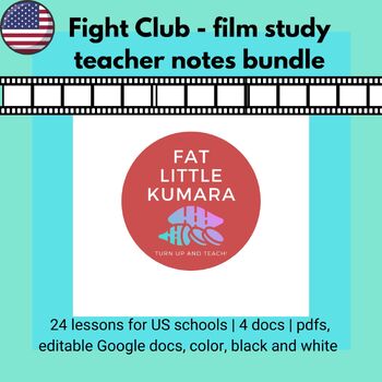 Preview of Fight Club Film Study | Teacher Notes Bundle | US format