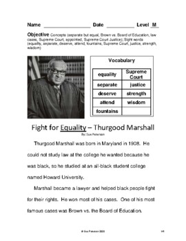 Thurgood Marshalls Fight for Equality