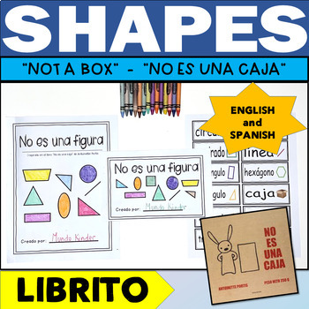 Preview of Figuras: librito basado en NOT A BOX - NO ES UNA CAJA | vocabulario y escritura