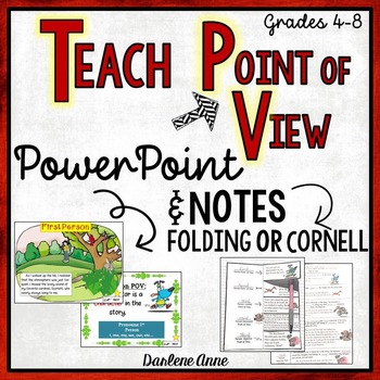 Preview of Point of View PowerPoint and Guided Notes: Cornell and Folding Interactive