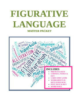 Preview of Figurative Language ~ 20-page Master Packet with KEYS (COMMON CORE)