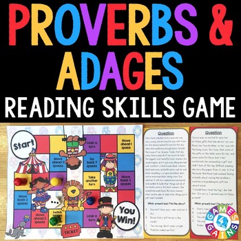 Preview of Proverbs and Adages Passages Short Stories with Figurative Language Review Game