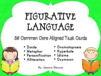 Preview of Figurative Language Task Cards