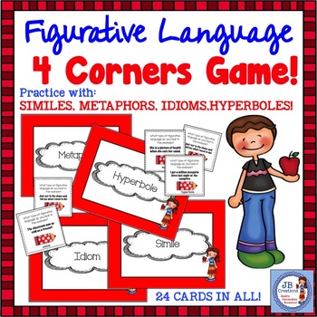 Preview of Figurative Language 4 Corners Game