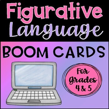 Preview of Figurative Language 4th and 5th grade BOOM Digital Task Card Freebie