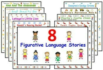 Preview of Figurative Language. 8 STORIES ~ Close Reading for Common Core Grades 4-8