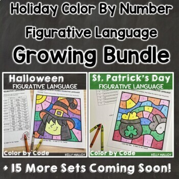Preview of Figurative Language Activities Worksheets May Spring Coloring Pages